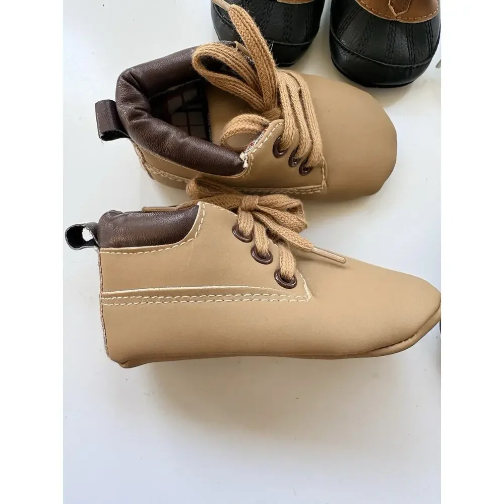 Children's Place Baby Shoes 0-3 months and up Boy Boots Sneakers Lot of 4 Pair